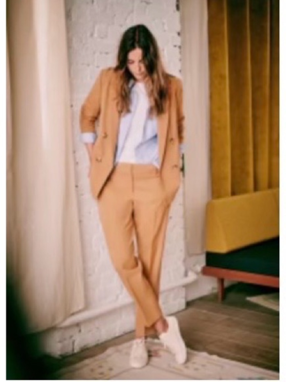 Sezane Gustavo mid-rise Trousers Camel. - Size 38 (8) Like New (Jacket sold sep)